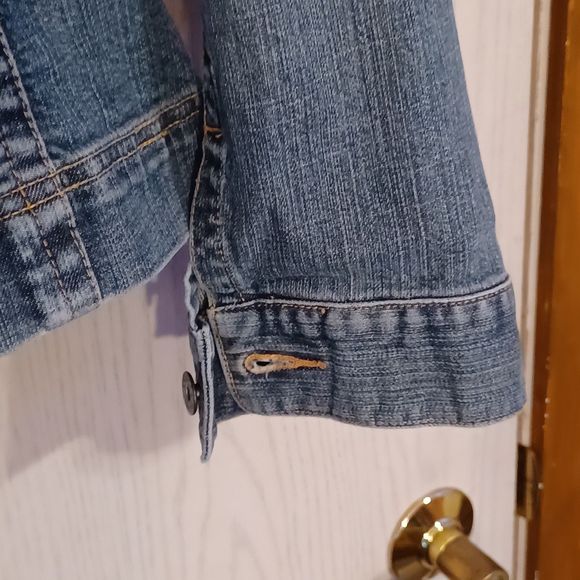 Chico's Platinum Denim Jacket, Size L (12-14) - Picture 7 of 8